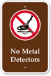 No Metal Detectors Campground Sign