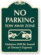 No Parking Tow Away Zone, Violators Towed Sign