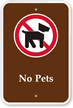 No Pets Allowed Campground Park Sign