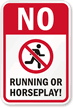 No Running Or Horseplay Pool Rules Sign