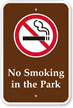 No Smoking In The Park Sign