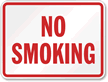 No Smoking (red letters) with border