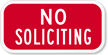 No Soliciting Sign