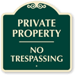 Private Property, No Trespassing Sign