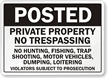 No Trespassing, Private Property Sign