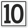 Parking Spot Number 10 Sign