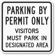 Parking By Permit Only Sign