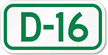 Parking Space Sign D 16