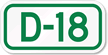 Parking Space Sign D 18