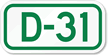 Parking Space Sign D 31