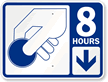 8 Hour Pay Parking Sign with Symbol