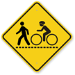 Pedestrian And Bike Crossing Sign