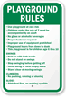 Playground Rules Sign