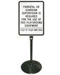 Parental Supervision Required Sign Post & Kit