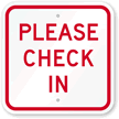 Please Check In Sign