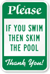 Pool Rules Sign