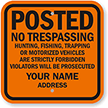 Private Property, Trespassing Strictly Forbidden Custom Sign