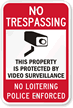 Property Is Protected By Video Surveillance Sign