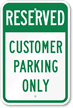 Reserved Parking Sign