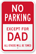 Reserved Parking Sign