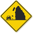 Rocks Falling Symbol Sign