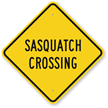 Sasquatch Crossing Sign