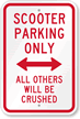 Scooter Parking Only Sign