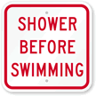 Shower Before Swimming Sign