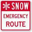 Snow Emergency Route Sign