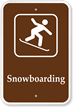 Snowboarding Campground Park Sign