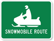 Snowmobile Route Sign