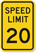 Speed Limit 20 Sign