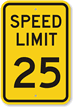 Speed Limit 25 Sign