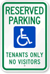 Tenants Reserved Parking Sign (With Graphic)