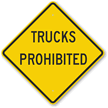 Trucks Prohibited Sign