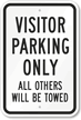 Visitor Parking Tow Away Sign