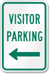 Visitor Parking Sign (arrow pointing left)