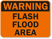 Warning Flash Flood Area Sign