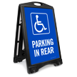 Accessible Parking In Rear Sidewalk Sign