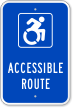 Accessible Route Parking Sign