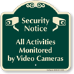 Activities Monitored By Video Cameras Signature Sign