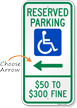 Missouri Reserved Accessible Parking Sign with Arrow