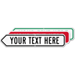 Add Your Custom Text Here Left Arrow Sign