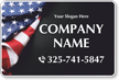 Add Slogan Here Custom US Flag Vehicle Magnetic Sign