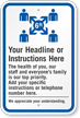 Add Your Custom Social Distancing Headline Sign