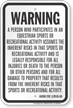 Alaska Equine Liability Sign