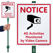 All Activities Monitored By Video Camera Sign