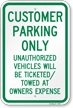 Reserved Parking Sign