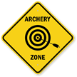 Archery Zone Caution Sign