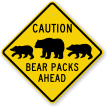 Bear Packs Ahead Sign